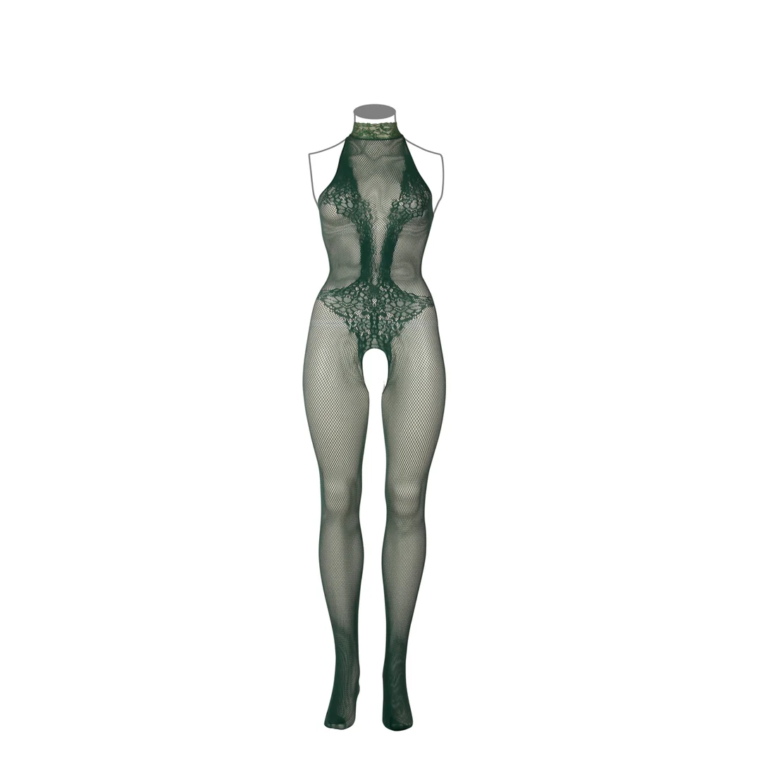 Bodystocking aus Netzspitze mit offenem Schritt für einen verführerischen Look bei kurvigen Figuren – LIN – Bild 18