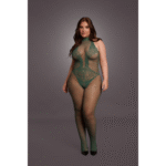Bodystocking aus Netzspitze mit offenem Schritt für einen verführerischen Look bei kurvigen Figuren – LIN – Bild 16
