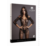 Bodystocking aus Spitze mit langen Ärmeln und offenem Schritt für kurvige Silhouetten | LIN – Bild 19