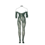 Bodystocking aus Spitze mit langen Ärmeln und offenem Schritt für kurvige Silhouetten | LIN – Bild 5