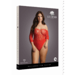 Kreuzloser Teddy mit Strasssteinen und Spitzentop für kurvige Eleganz – SexyPlus