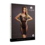 Sexy Spitzen und Netzkleid in Übergröße mit tiefem V Ausschnitt für kurvige Figuren - LIN – Bild 7
