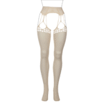 Strumpfhose mit offenem Schritt aus zerrissenem Netz mit Strapsoptik für aufregende Looks – LIN – Bild 6