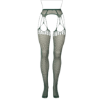 Strumpfhose mit offenem Schritt aus zerrissenem Netz mit Strapsoptik für aufregende Looks – LIN – Bild 12