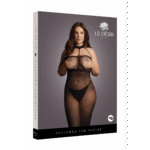 Sexy Kleid in Übergröße mit hohem Neckholder aus Netzstoff für kurvige Looks – LIN