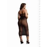 Sexy Kleid in Übergröße mit hohem Neckholder aus Netzstoff für kurvige Looks – LIN – Bild 3