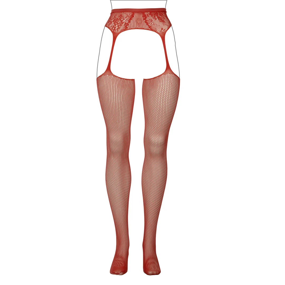 Sexy Dessous mit Netzstrümpfen und Spitzen Strapsgürtel für kurvige Figuren, Koning – Bild 12