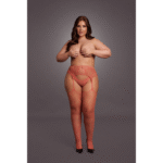 Sexy Dessous mit Netzstrümpfen und Spitzen Strapsgürtel für kurvige Figuren, Koning – Bild 10