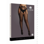 Strumpfhose mit offenem Schritt und Strapsdetails an der Taille für sinnliche Looks mit Kurven – LIN – Bild 13