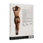 Strapsset für kurvige Figuren mit gestreiftem Netzband – SexyPlus – Bild 2