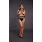 Sinnliches Lingerie Set mit Netz Crop Top und offenem Schritt für kurvige Körper – OSX – Bild 12