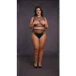 Sinnliches Lingerie Set mit Netz Crop Top und offenem Schritt für kurvige Körper – OSX – Bild 6