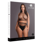 Sinnliches Lingerie Set mit Netz Crop Top und offenem Schritt für kurvige Körper – OSX