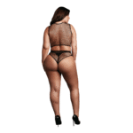 Sinnliches Lingerie Set mit Netz Crop Top und offenem Schritt für kurvige Körper – OSX – Bild 3