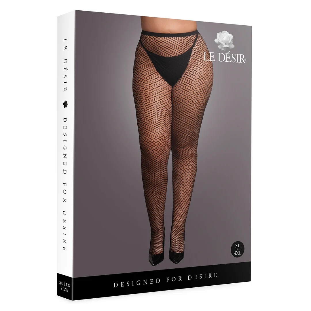 Strumpfhose mit feinem Netzmuster für einen sinnlichen Look an kurvigen Körpern – OSX – Bild 1