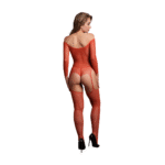 Glänzender Bodystocking mit Carmen Ausschnitt für einen verführerischen Look für kurvige Figuren, LIN – Bild 15