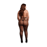 Funkelnder Cut out Slip mit goldenem Glitzer für einen sexy kurvigen Look – LIN – Bild 3