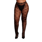 Plus Size Strumpfhose mit Herzmuster für einen verspielten Look mit Kurven – LIN – Bild 4
