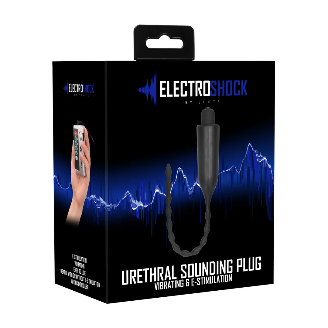 ELC021BLK-2 Harnröhren Toy mit Fernbedienung – E-Stimulation Vibrationsplug für Sounding – Bild 1