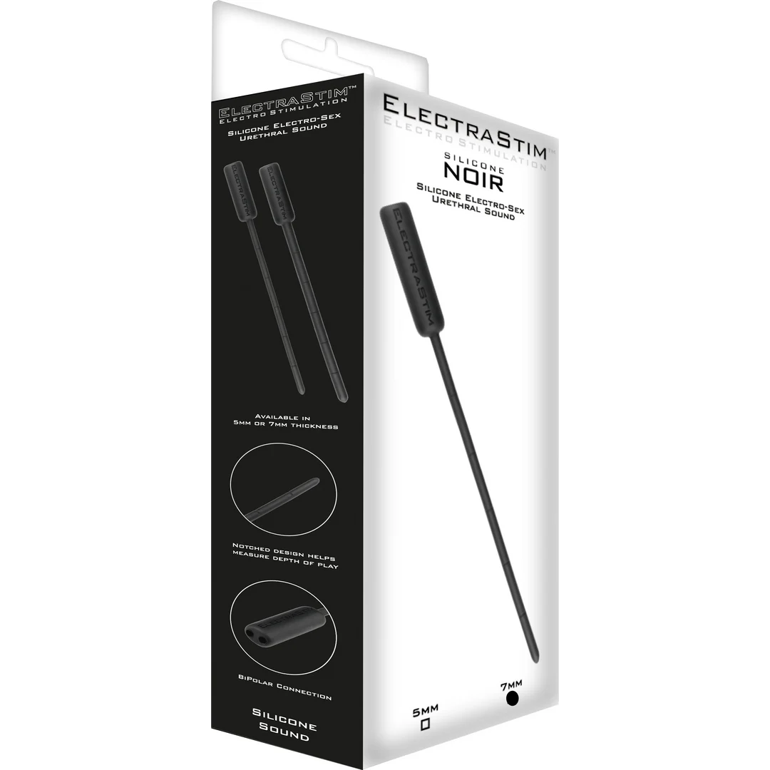EM3177-2 ElectraStim Silicone Noir flexible Harnröhrensonde 7 mm schwarz – Bild 1