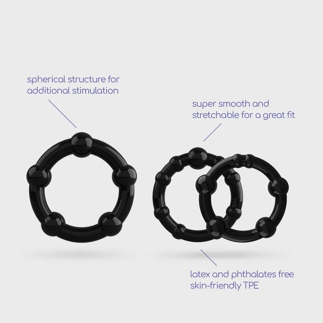 Crushious Triple Bead Penissring Set – Bild 5