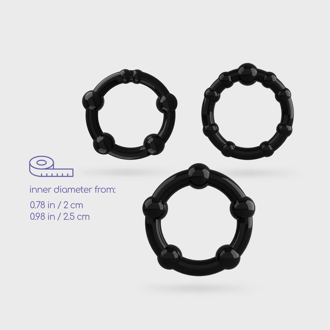 Crushious Triple Bead Penissring Set – Bild 6
