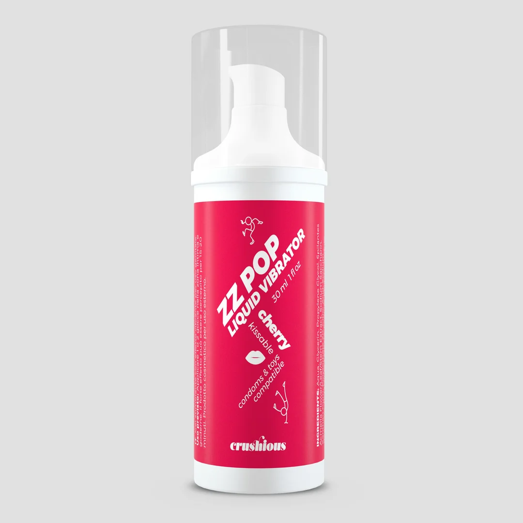 Crushious ZZ Pop Flüssiger Vibrator zum Küssen, Kirsche, 30 ml – Bild 4