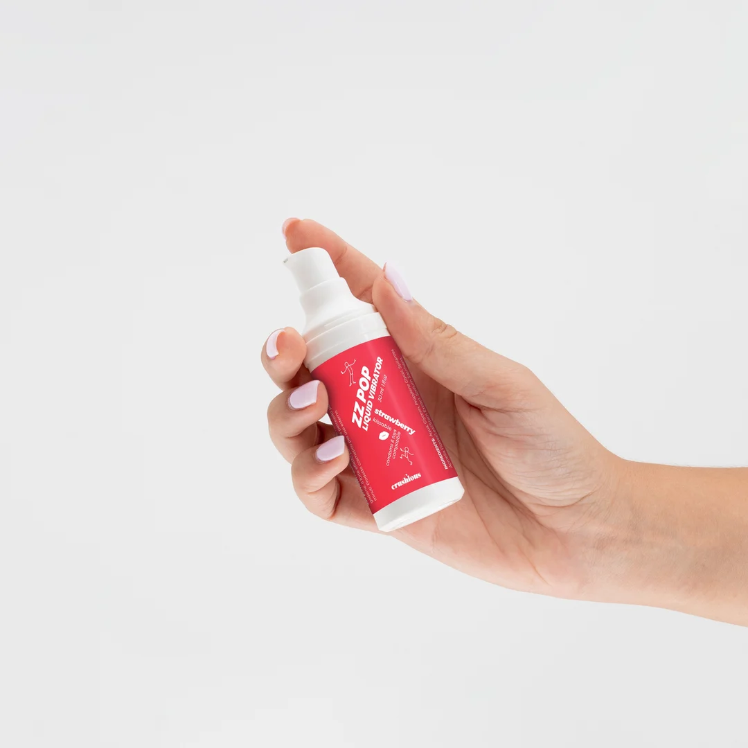 Crushious ZZ Pop Flüssiger Vibrator zum Küssen, Kirsche, 30 ml – Bild 7