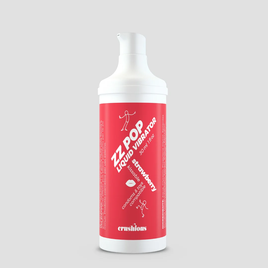 Crushious ZZ Pop Flüssiger Vibrator zum Küssen, Kirsche, 30 ml – Bild 5
