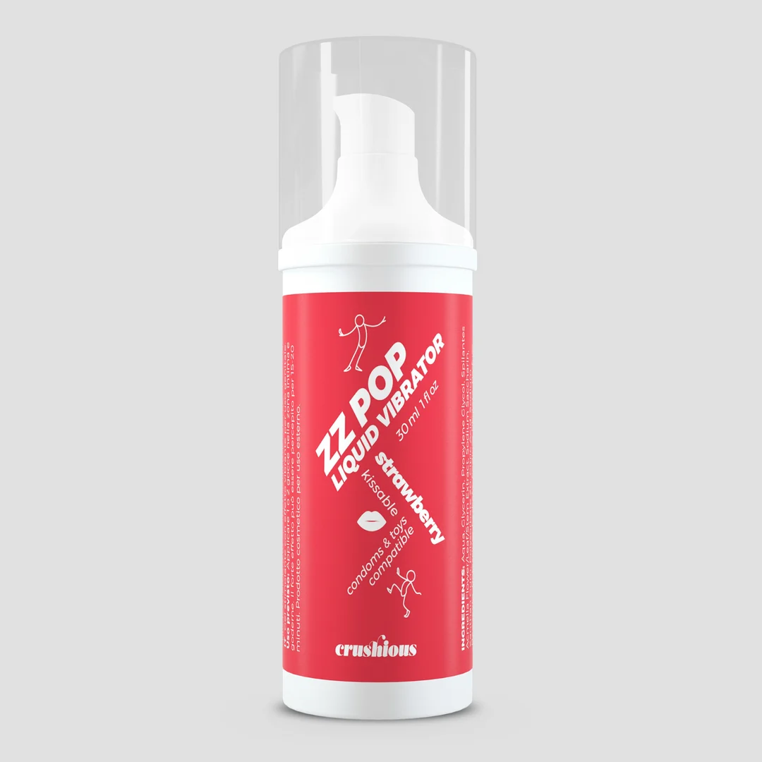 Crushious ZZ Pop Flüssiger Vibrator zum Küssen, Kirsche, 30 ml – Bild 8