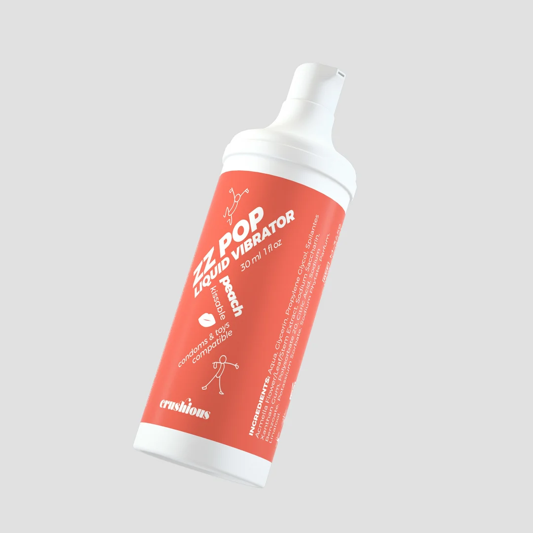Crushious ZZ Pop Flüssiger Vibrator zum Küssen, Kirsche, 30 ml – Bild 10