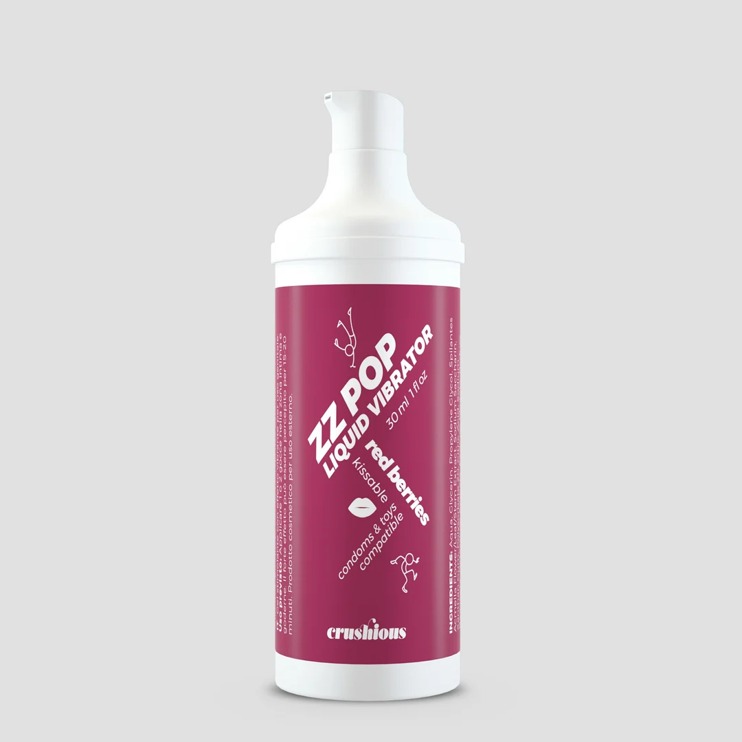 Crushious ZZ Pop Flüssiger Vibrator zum Küssen, Kirsche, 30 ml – Bild 13
