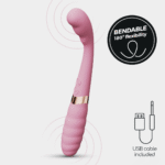 Crushious Pixie flexibler Dual Vibrator in Rosa – Bild 5