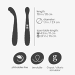 Crushious Pixie flexibler Dual Vibrator in Rosa – Bild 6