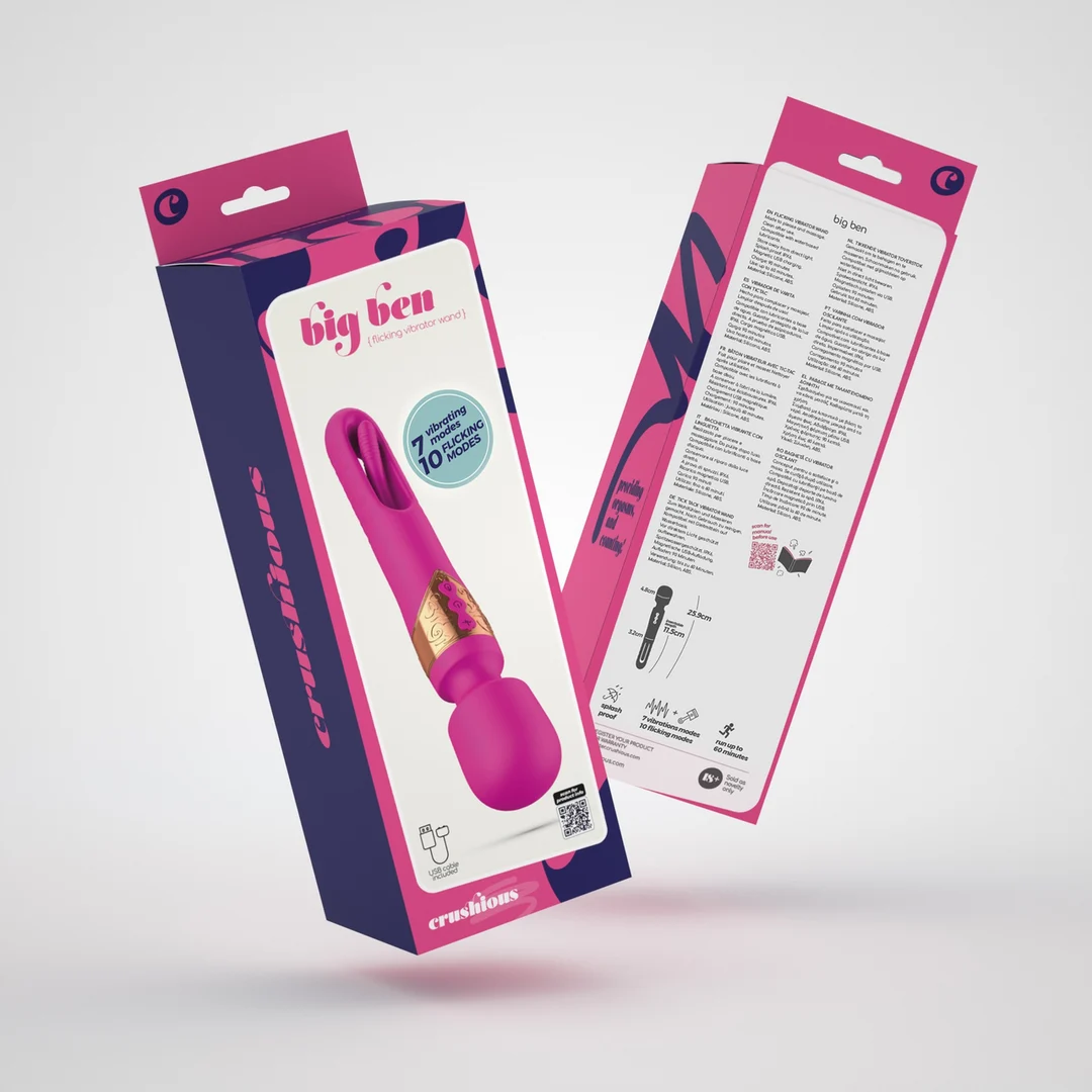 Crushious Big Ben Dual Wandmassagegerät mit Flicker – Bild 1