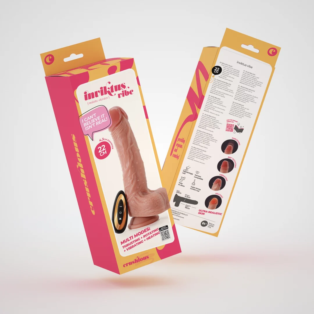 Crushious Inviktus Vibe Vibrator mit Stoßbewegung, Rotation und Wärmefunktion – Bild 1