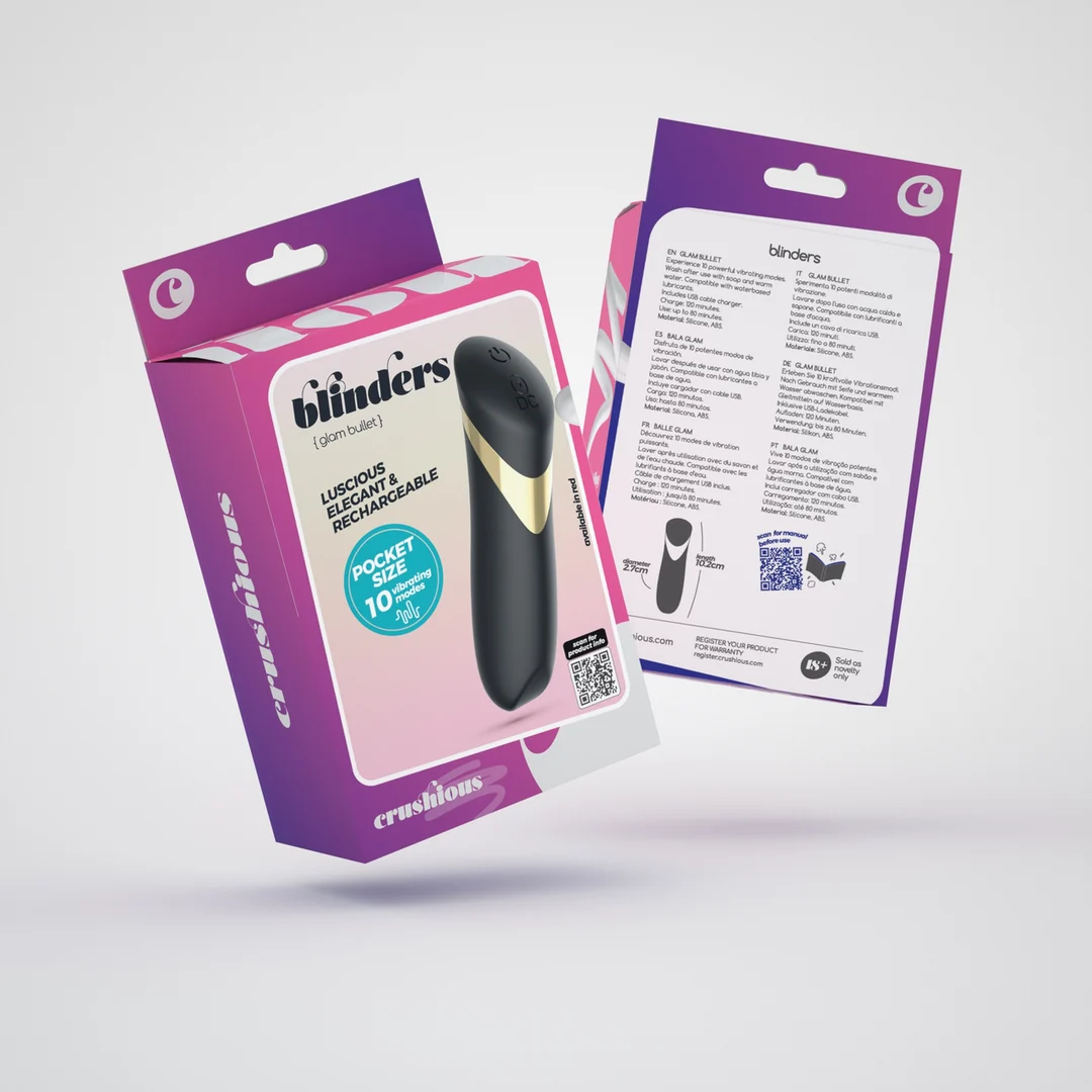 EX46399-2 Crushious Blinders aufladbarer Vibrator schwarz – Bild 1