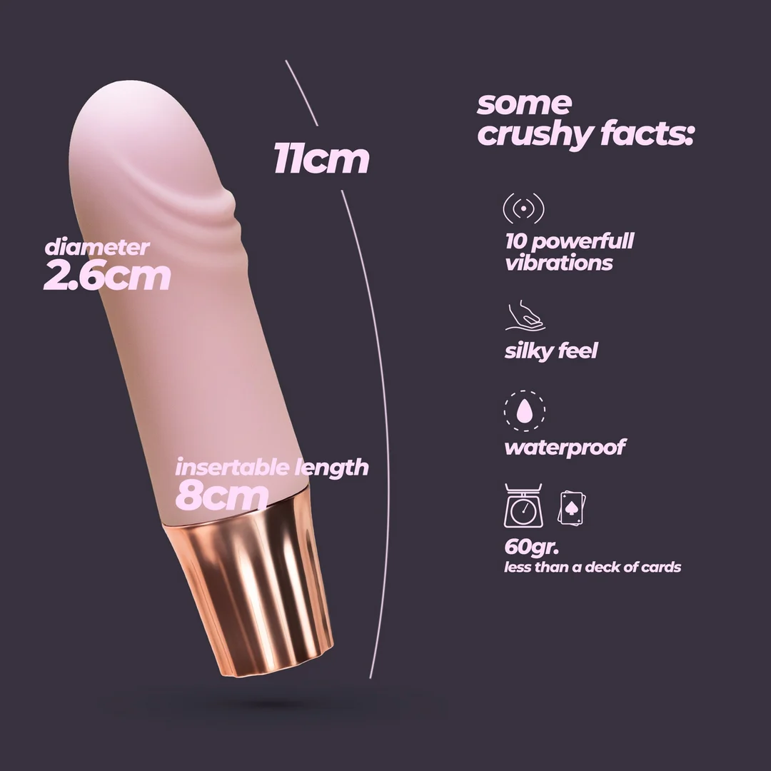 Crushious Mellow Waves Mini Vibrator Rosa – Bild 5