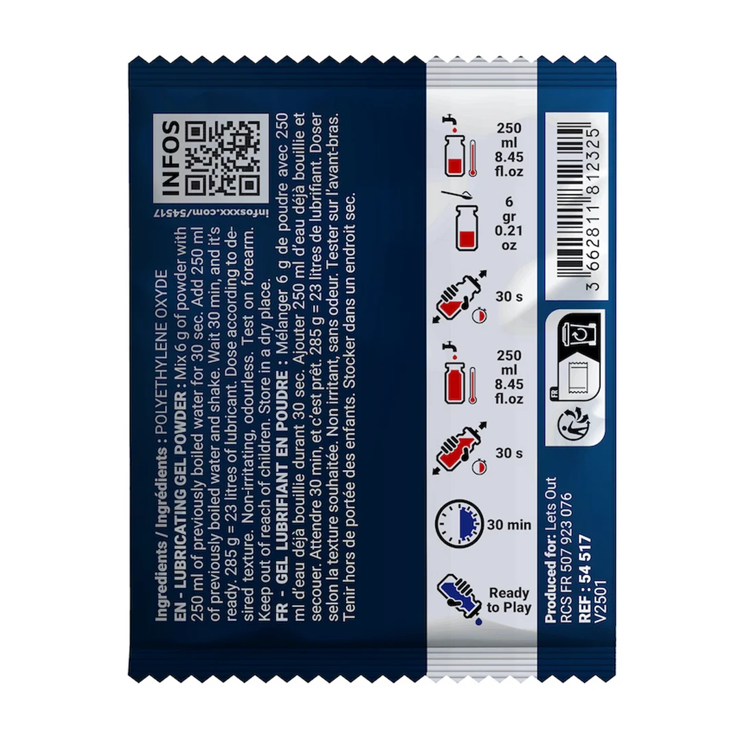 FF-54517-5 Fisting Gleitmittel – Pulversachet für 500 ml Gleitmittel – unparfümiert, geschmacksneutral – 6 g – Fuck Fist – Bild 1