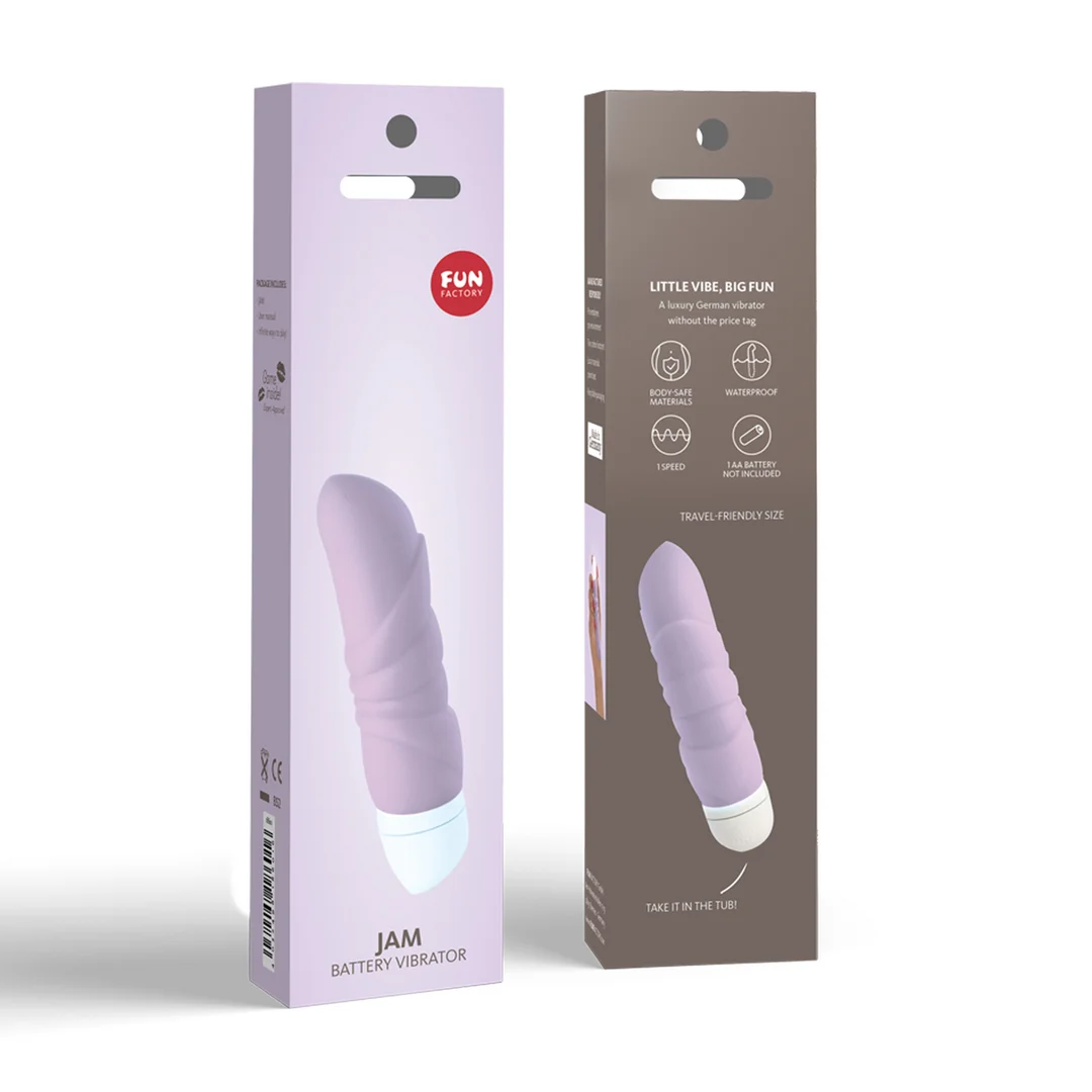 Mini Vibrator für unterwegs mit Rillen – Fun Factory Pastell Lila – Bild 1