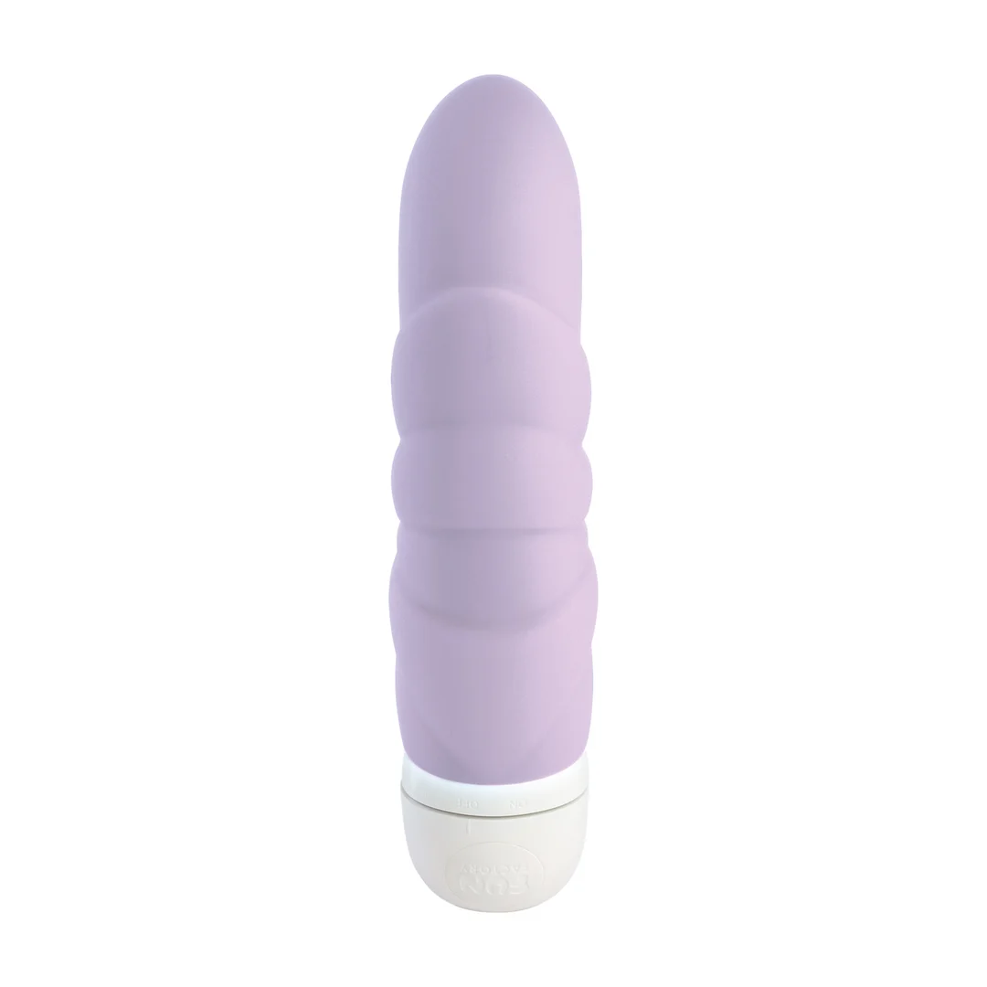 Mini Vibrator für unterwegs mit Rillen – Fun Factory Pastell Lila – Bild 2