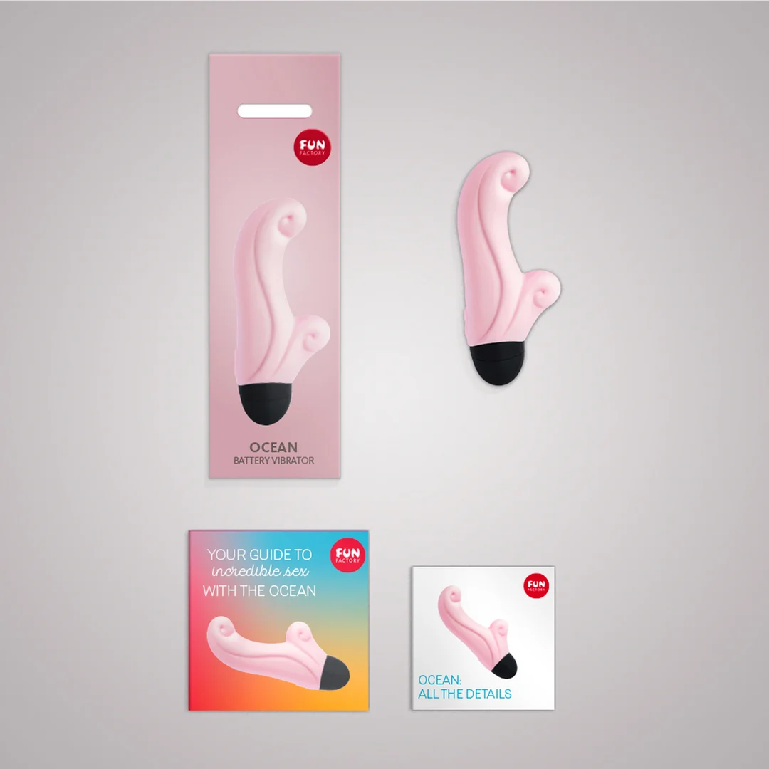 Mini Vibrator mit gebogener Spitze für G Punkt und Klitoris – Ocean Baby Rosa Fun Factory – Bild 2