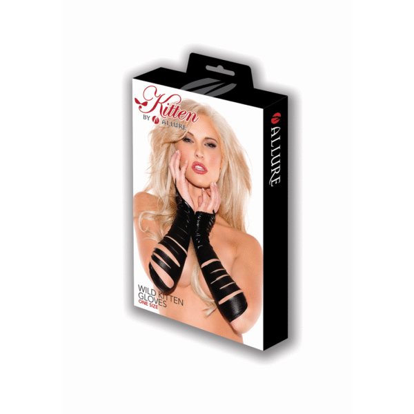 Wild Kitten schwarze Handschuhe in Wetlook