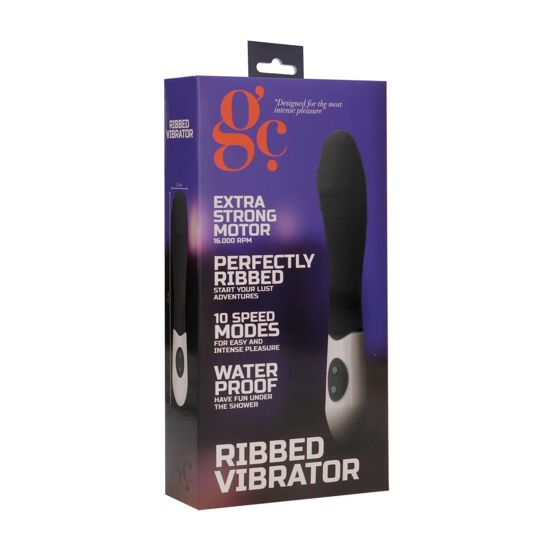 GC018BLK-2 GC by Shots gerippter Vibrator – Bild 1