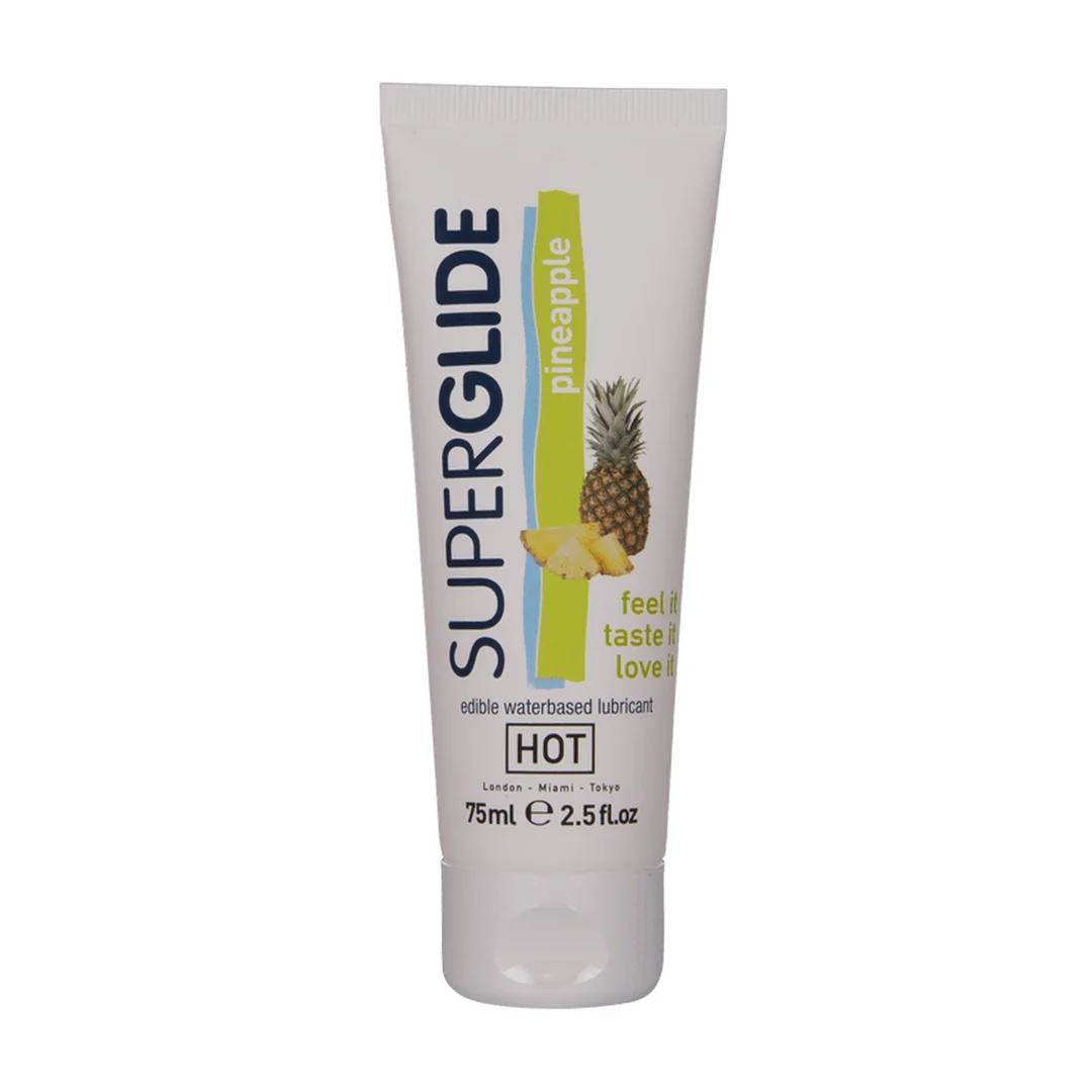 Gleitmittel mit Geschmack – essbares Gleitmittel auf Wasserbasis – Ananas – 75 ml – HOT Superglide – Bild 2