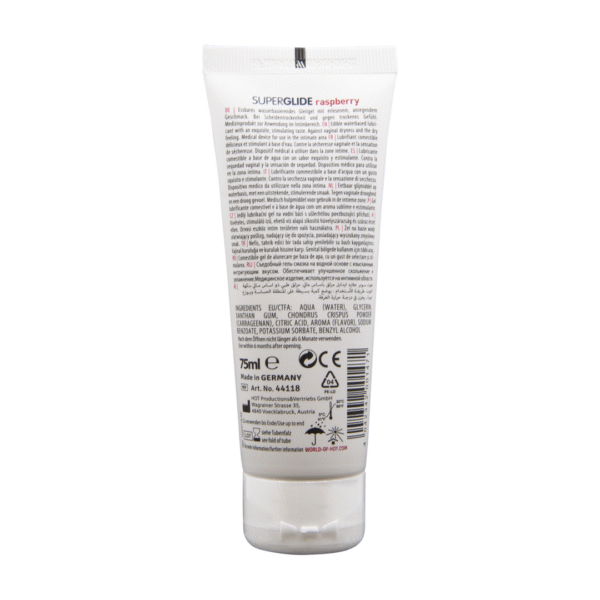 HOT Superglide essbares Gleitmittel mit Himbeergeschmack