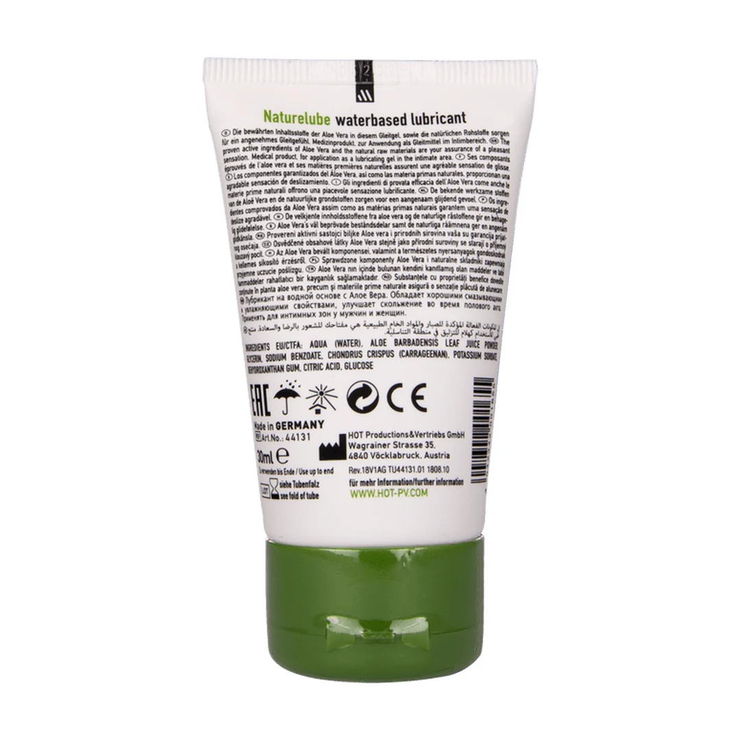 Gleitgel auf Wasserbasis – natürliches Gefühl mit Aloe Vera – ohne Parfüm, geschmacksneutral – 30 ml – HOT – Bild 1