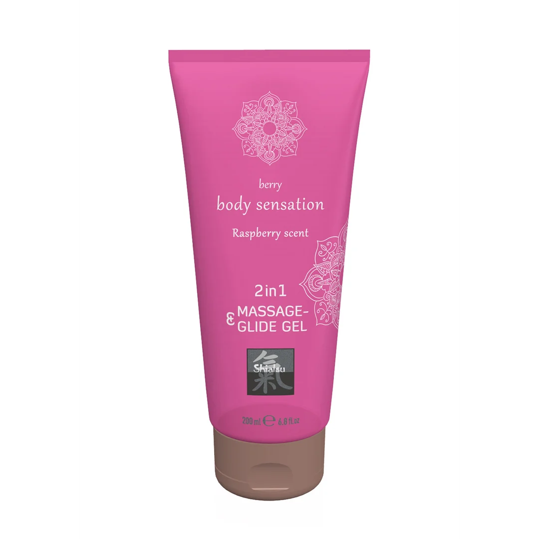 HOT 2 in 1 Massage und Gleitgel Himbeere – Bild 2