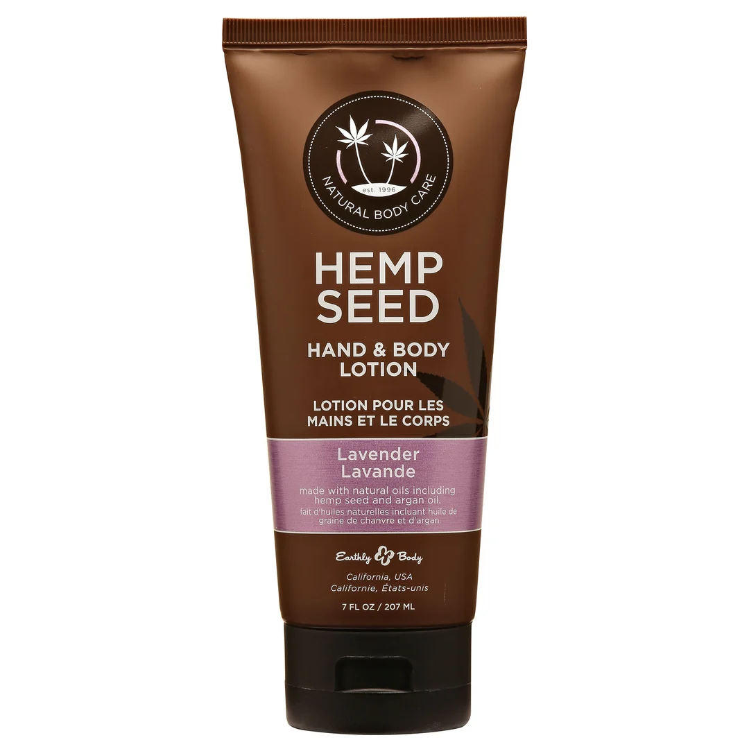 HSV017T Bodylotion – Hand & Body Lotion mit Hanfsamenöl und Arganöl – Lavendel – Earthly Body – 207 ml – Bild 1