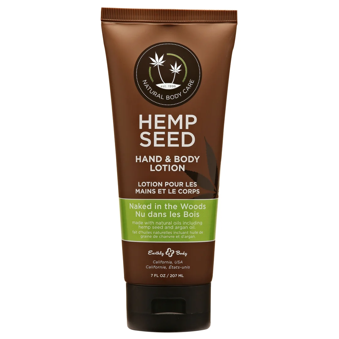 HSV022T Körperlotion – Naked in the Woods Hand und Körperlotion mit Hanfsamenöl und Arganöl – White tea & ginger – Earthly Body – 207 ml (7 fl oz) – Bild 1